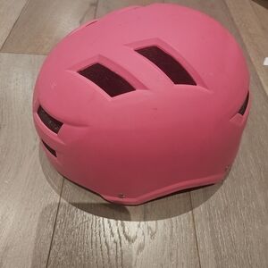 Vibrant Pink Kids Safety Helmet
